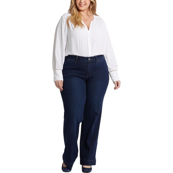 NYDJ Womens Plus Teresa Trouser Pocket Denim Bootcut Jeans Size 18W - Picture 1 of 3